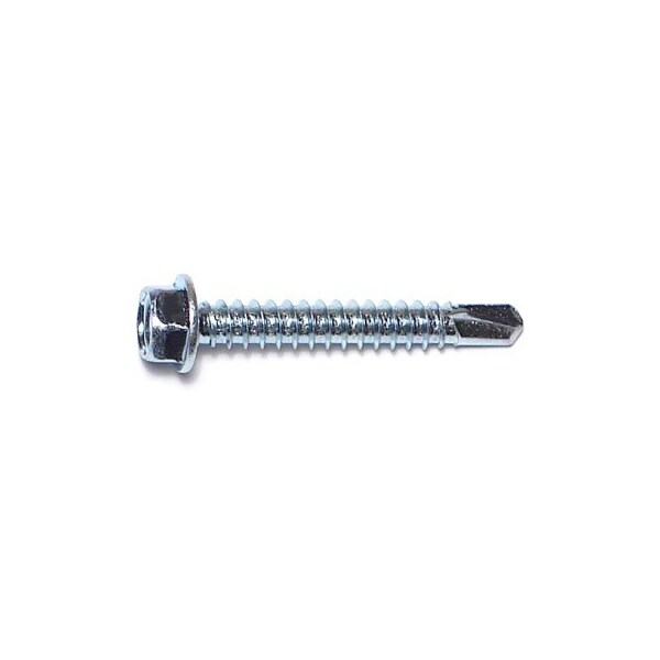 Buildright Self-Drilling Screw, #12 x 1-1/2 in, Zinc Plated Steel Flange Hex Head External Hex Drive, 2500 PK 07781 - main